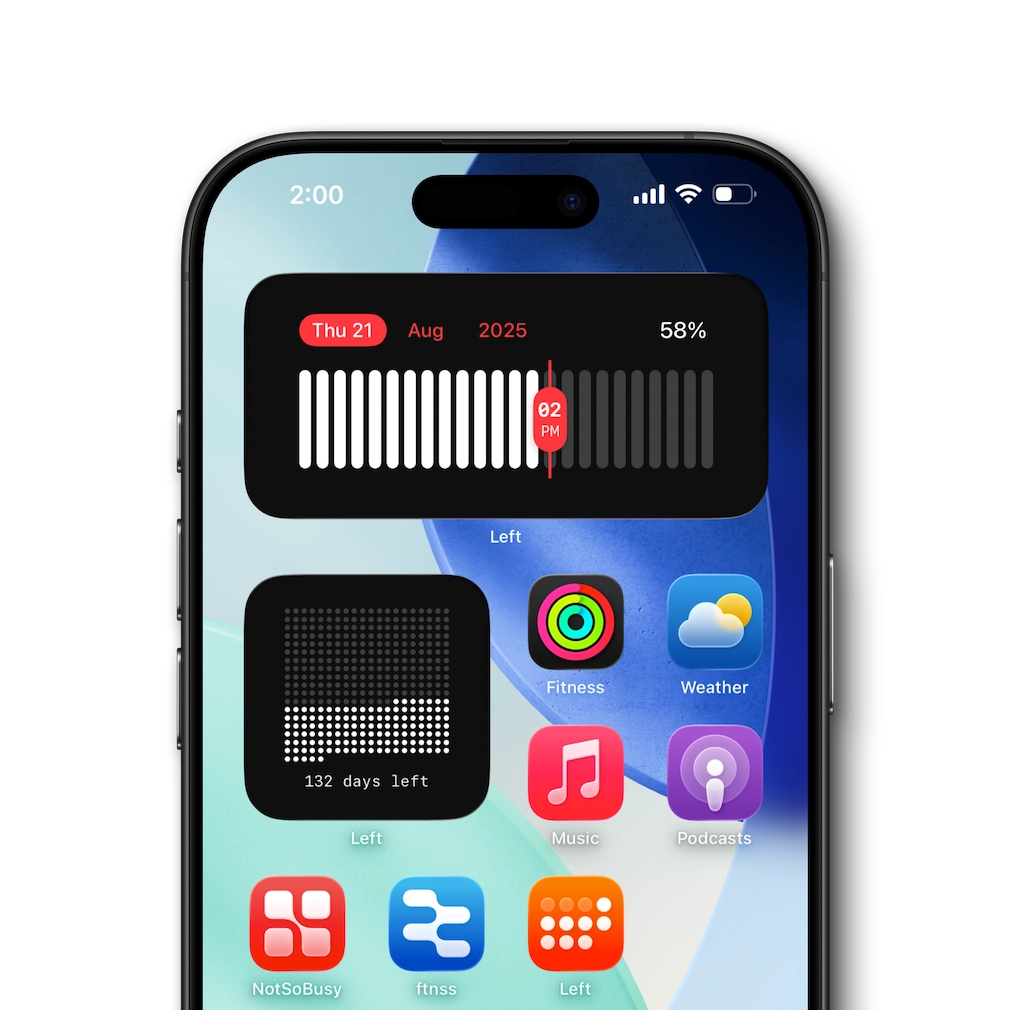 Countdown widgets example