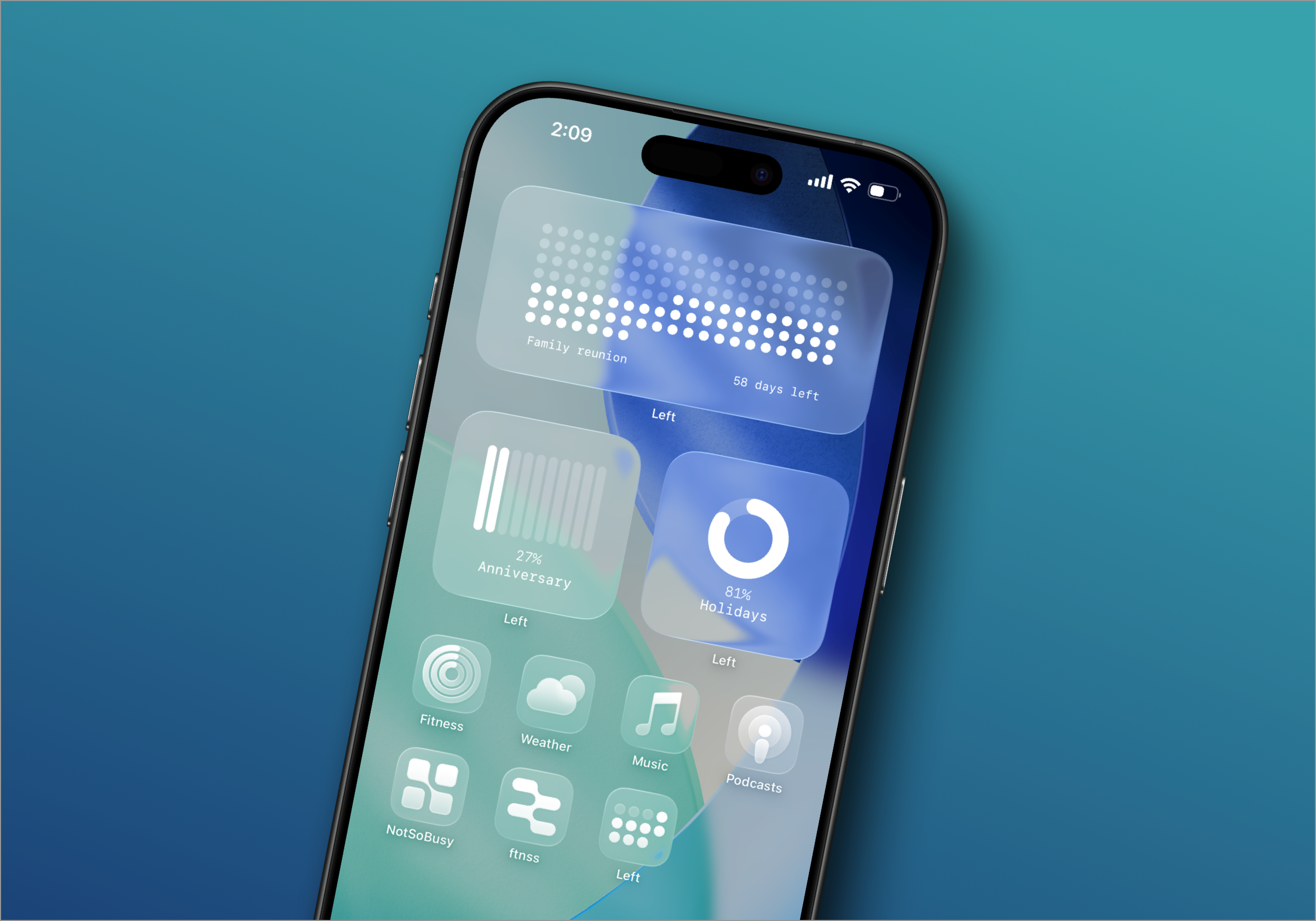 Liquid Glass visual style for iOS 26