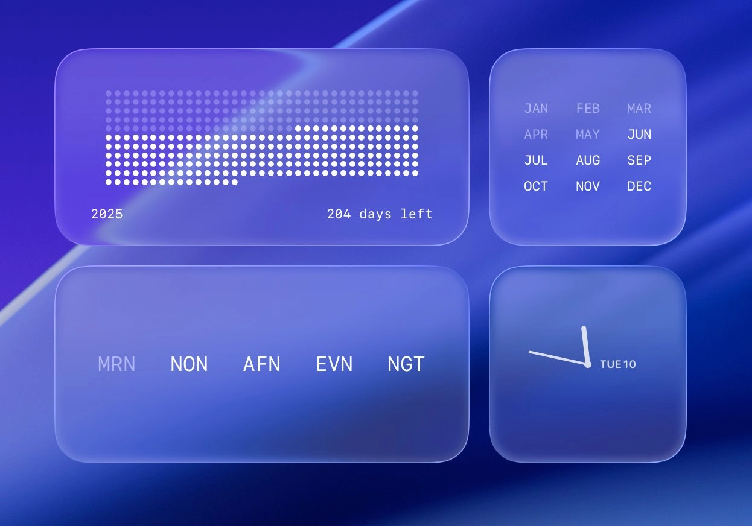 Refined widgets and sizes